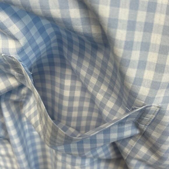 GOODTHREADS Button-down Shirt Men's XL Blue White Gingham Plaid Poplin Standard - Picture 15 of 15